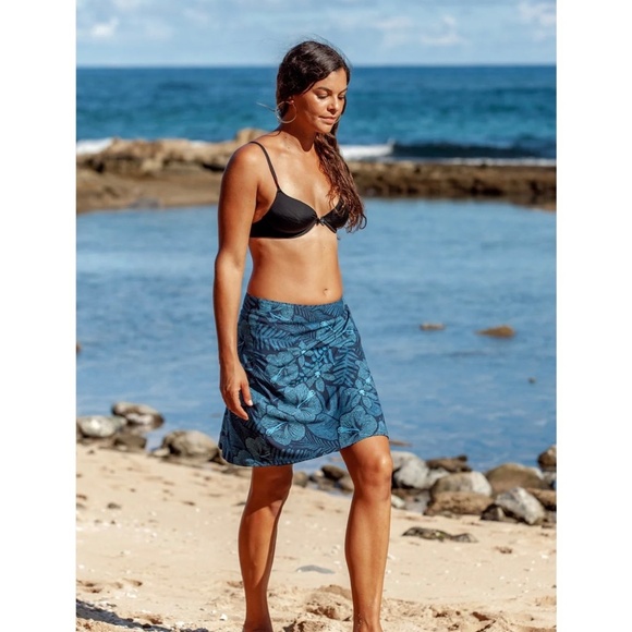 RIPSKIRT HAWAII Rip Skirt Length 2 Wrap Skirt Maui Moonlight Blue Floral XXL - Picture 1 of 16